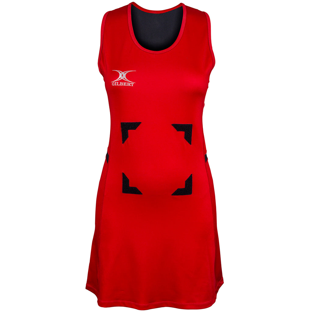 Gilbert Synergie Netball Dress (Red/Black)