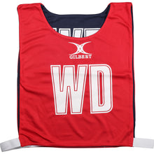 Load image into Gallery viewer, Gilbert Set of 7 Reversible Netball Bibs (Red/Navy)