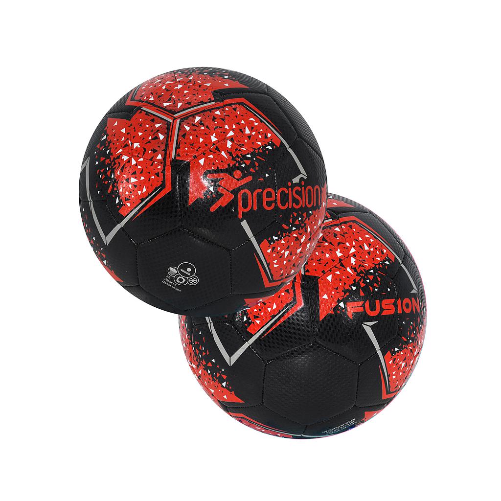 Precision Fusion Midi Size 2 Training Ball (Black/Red/Silver)