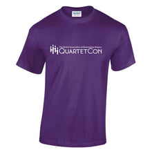 Load image into Gallery viewer, QuartetCon Large Logo T-Shirt (Purple)