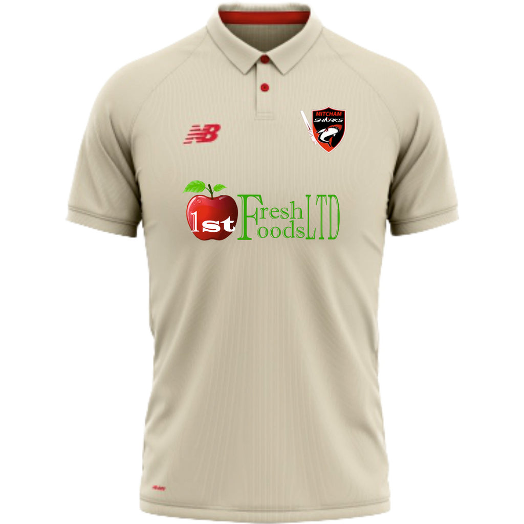 Mitcham Sharks SS Cricket Shirt (Angora)