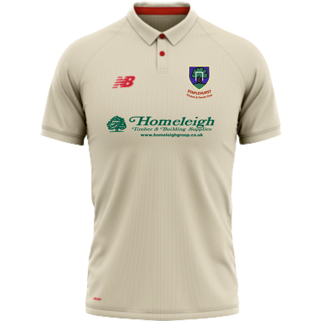 Staplehurst CC New Balance SS Cricket Shirt (Angora)