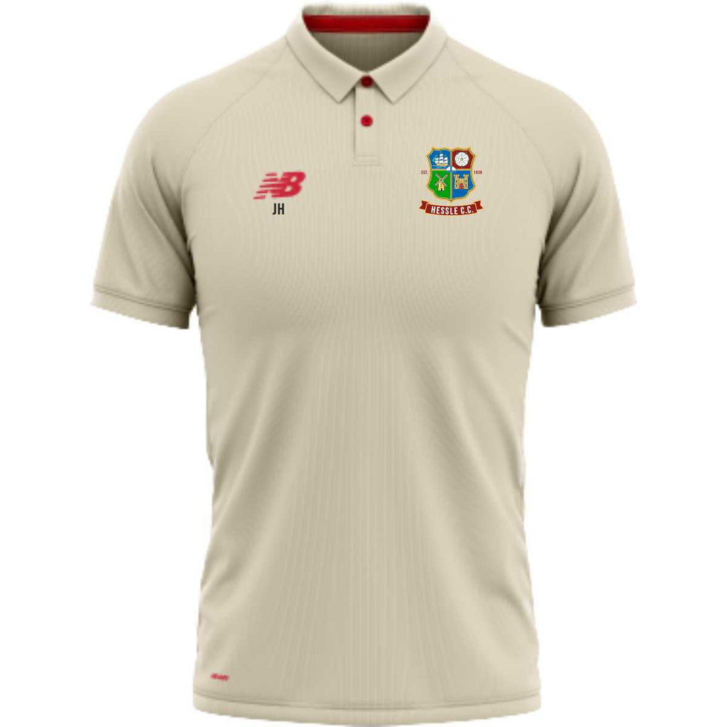 Hessle CC New Balance SS Cricket Shirt (Angora)