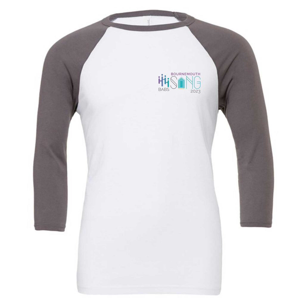 SING 2023 Baseball T-Shirt (White/Asphalt)