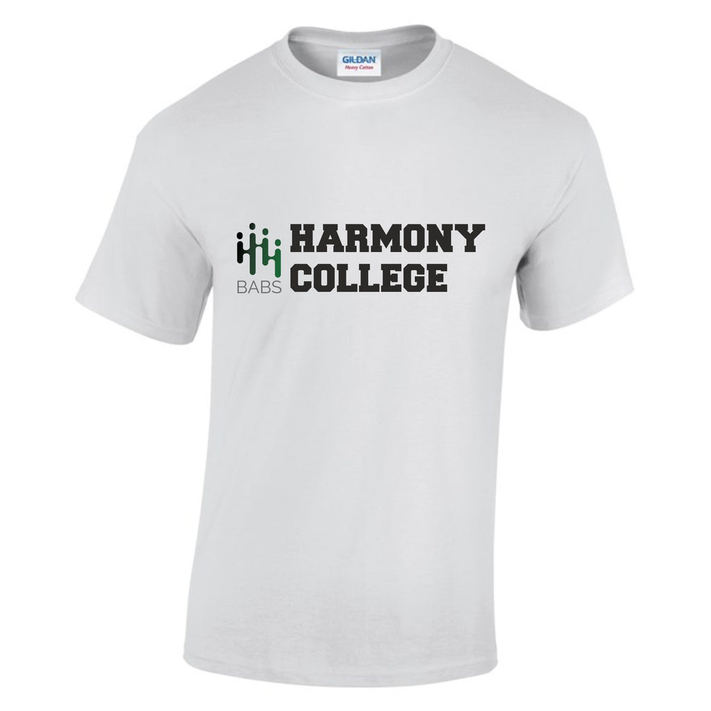 HARMONY COLLEGE Large Logo T-Shirt (White)