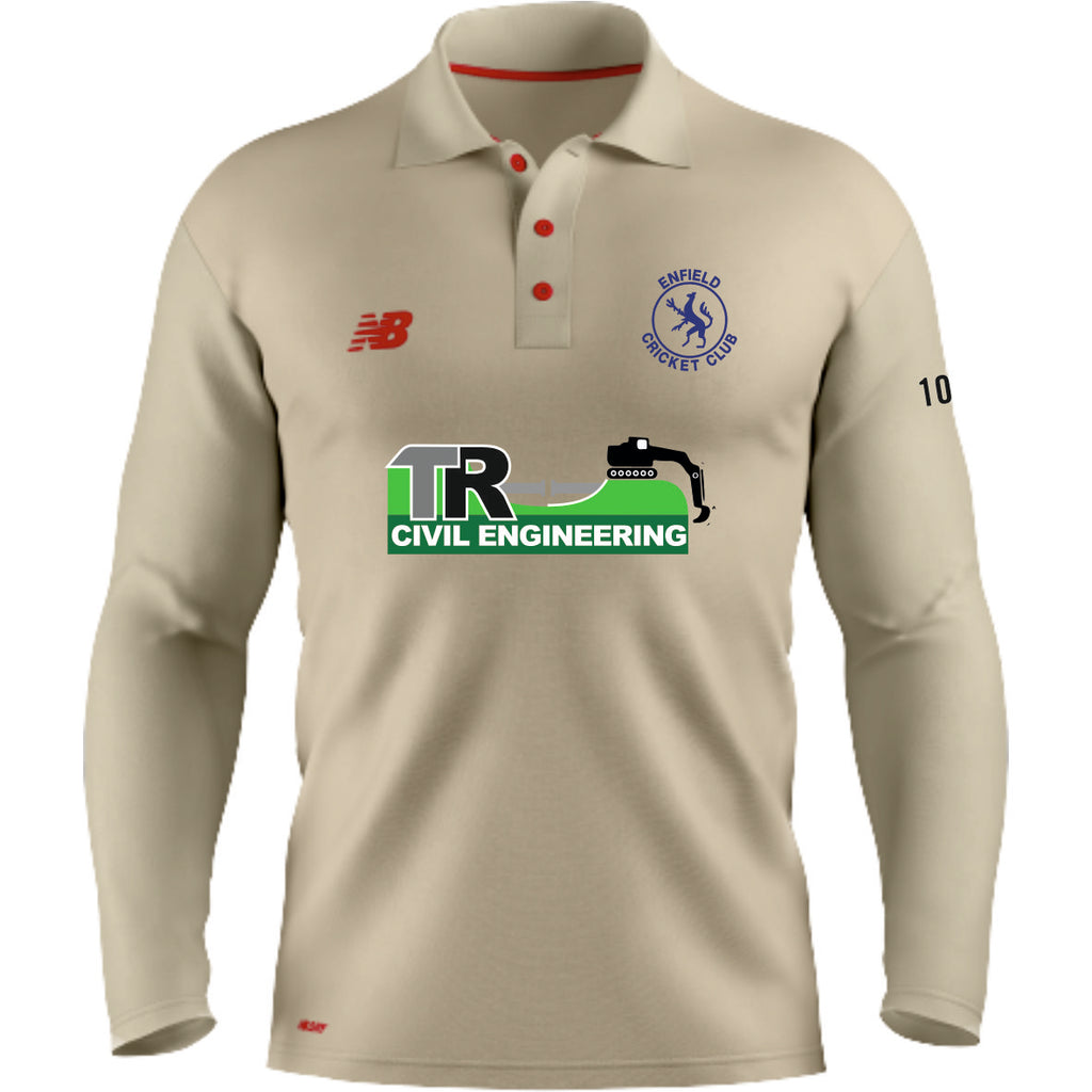 Enfield CC New Balance LS Cricket Shirt (Angora)