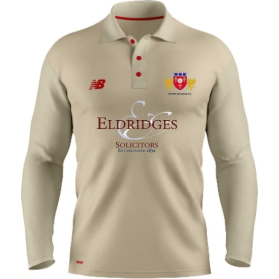 Shanklin & Godshill New Balance LS Cricket Shirt (Angora)